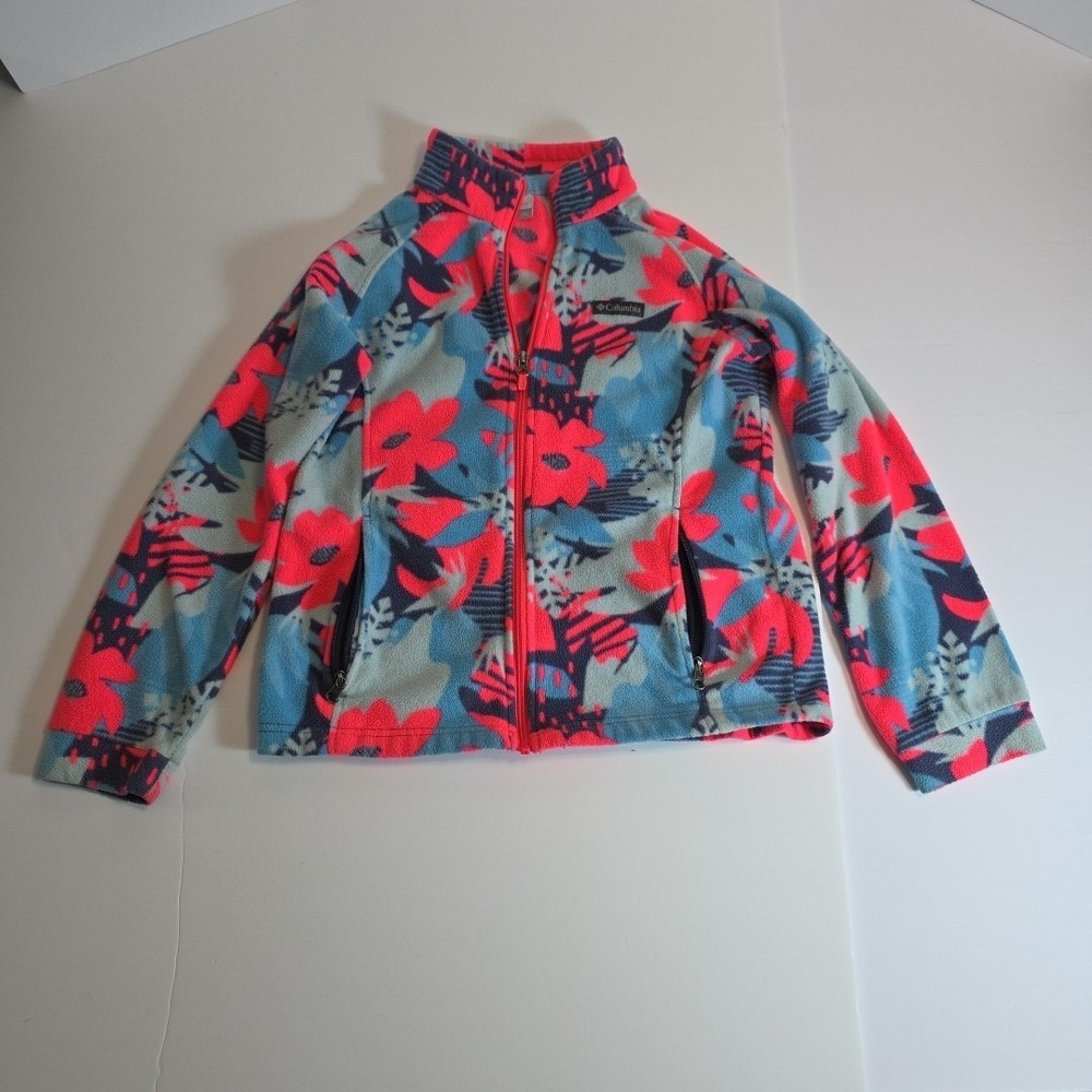 Columbia XL 18/20 Girls Benton Springs II Printed Zip Up‎ Fleece